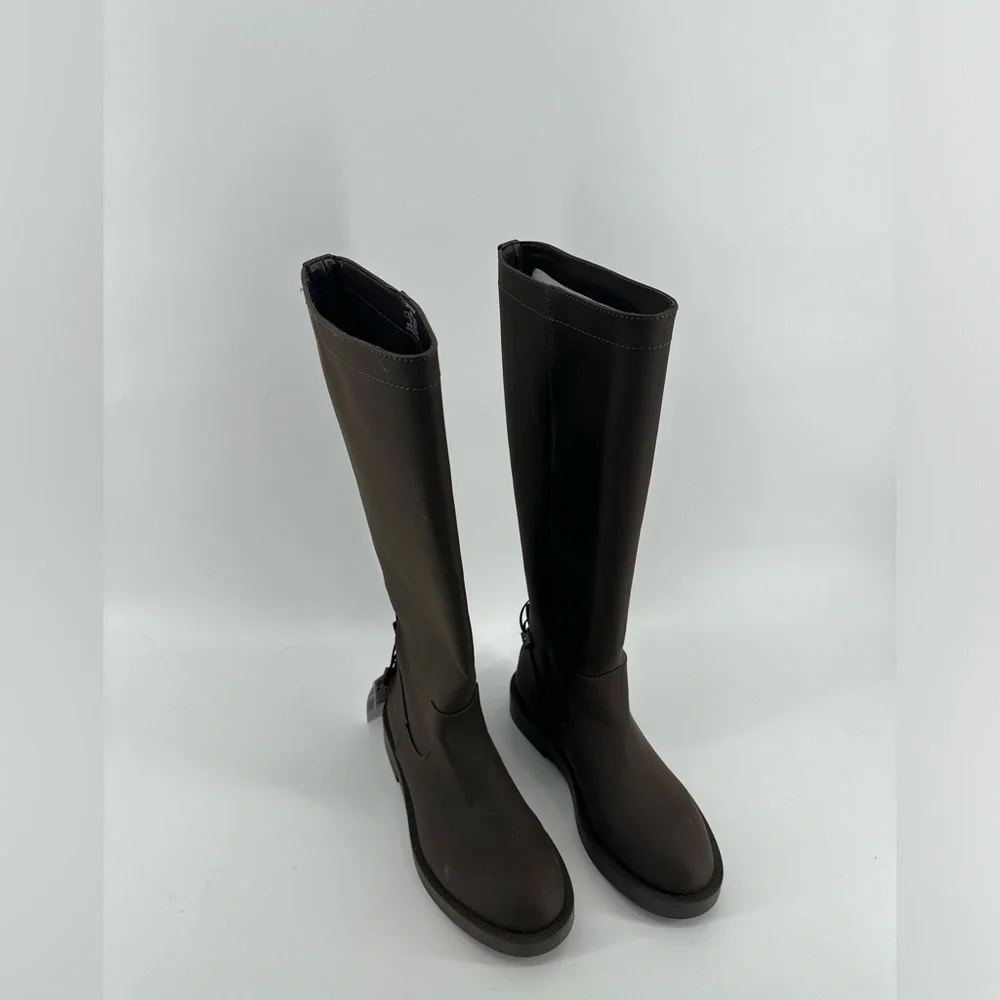 Zara Dark Brown Knee-High Riding Boots